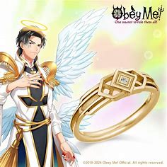 【animate】(Goods - Ring) Obey Me! Ring of Light - 18K Yellow Gold【official】| Anime Merch Shop