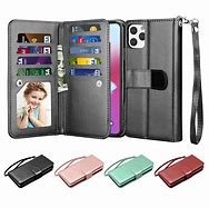 Image result for Leather Black iPhone Case Flip Cover