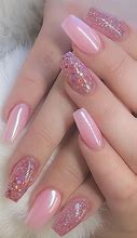 Image result for Pink Glitter Nail Art