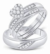 Image result for His Hers Matching White Gold Wedding Bands