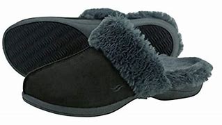 Image result for Black Dearfoam Slippers for Women