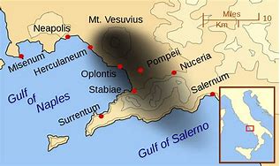 Image result for Mount Vesuvius Pompeii Map