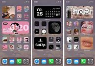 Image result for iOS 14 Home Screen Layout Girlie