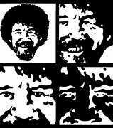 Image result for Bob Ross Clip Art Black and White