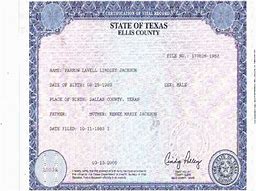 Image result for Texas State Birth Certificate