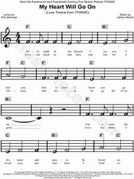 Image result for My Heart Will Go On Sheet Music with Letters Clarinet