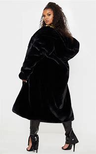 Image result for Plus Size Long Black Coat