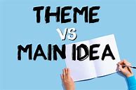 Image result for Theme vs Main Idea