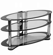 Image result for TV Stand with Glass Shelves