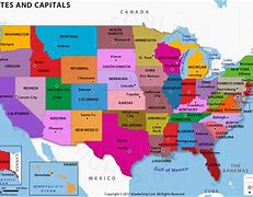 Image result for United States Map with Capitals