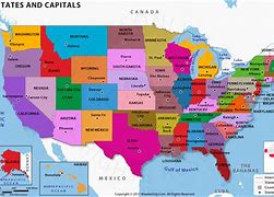 Image result for Map of United States with Capitals