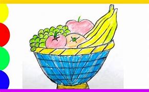 Image result for Fruit Basket Drawing for Kids