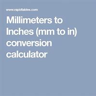 Image result for 65 mm to Inches
