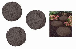 Image result for Rubber Log Rounds Stepping Stones