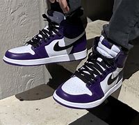 Image result for Air Jordan 1 Court Purple Socks