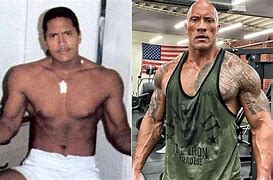 Image result for Dwayne Johnson Before Steroids
