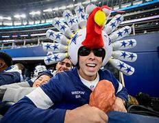 Image result for Dallas Cowboys Fan with Turkey Helmet