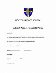 Image result for School Subject Access Request Template