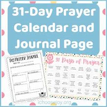 Image result for 31 Day Prayer Calendar