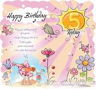 Image result for 5th Birthday Card Girl