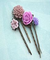 Image result for Small Purple Flower Hair Clips