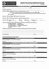 Image result for Leave without Pay Form
