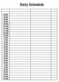 Image result for Daily Schedule Sheet