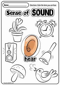 Image result for 5 Senses Print Out