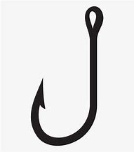 Image result for Realistic Fish Hook Clip Art Black and White