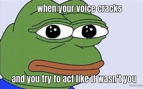 Image result for Voice Crack Meme