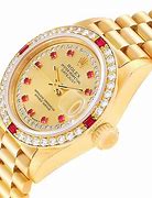 Image result for Rolex Men's Gold Watch with 4 Rubies and Diamonds