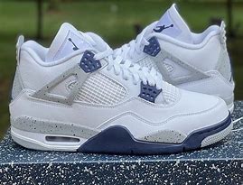 Image result for Jordan 4S Blue and White