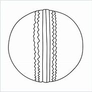 Image result for Outline of Cricket Ball