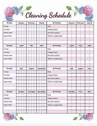 Image result for Cleaning Schedule Calendar