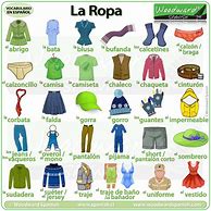 Image result for Booklet Para Aprender La Ropa En Español