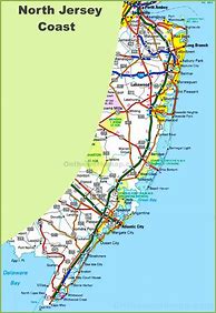 Image result for New Jersey Shore Map
