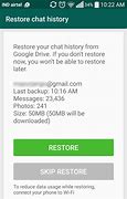 Image result for WhatsApp Restore Backup