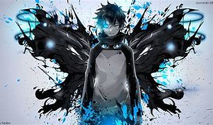 Image result for Winter Anime Boy Blue White
