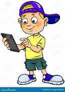Image result for Cartoon Person Using Phone