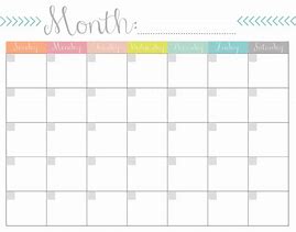 Image result for Sample Month Calendar