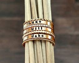 Image result for Solid Rose Gold Name Plate Ring