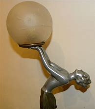 Image result for Art Deco Statue Lamps