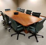 Image result for custom wooden conference tables with power outlet