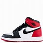 Image result for Jordan 1 High Black and White and Red Bottom