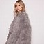 Image result for Grey Faux Fur Coat