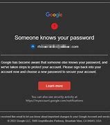 Image result for Google Email Alert Someone Has Your Password