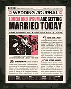 Image result for Newspaper Wedding Invitation Template