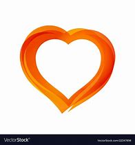 Image result for Orange Love Heart with Gray Background