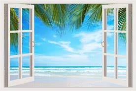 Image result for 3D Window Beach Scenery Wall Murals