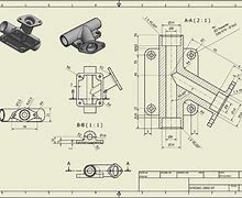 Image result for Mechanical Engineering Drawing 2D
